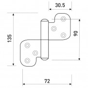 Nondirectional Pomel Hinge 203